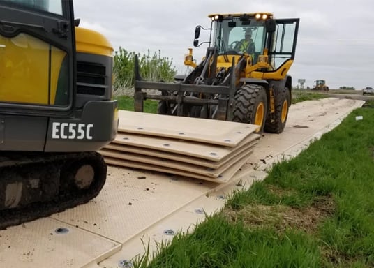 Temporary roadway and site access mats