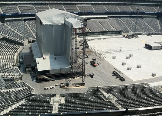 Turf protection matting for heavy-duty structures