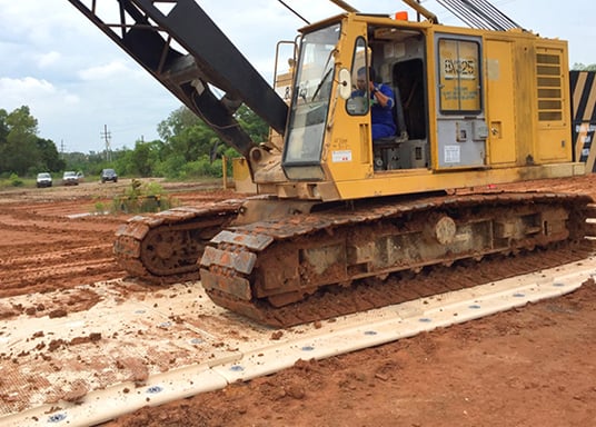 Temporary roadway for construction equipment